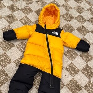 The North Face Infant Snowsuit in Yellow and Black